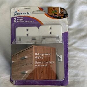 Hinged Furniture Anchors - White